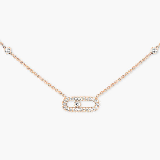 Messika Move Uno Pavé , Gold-Diamond Necklace
