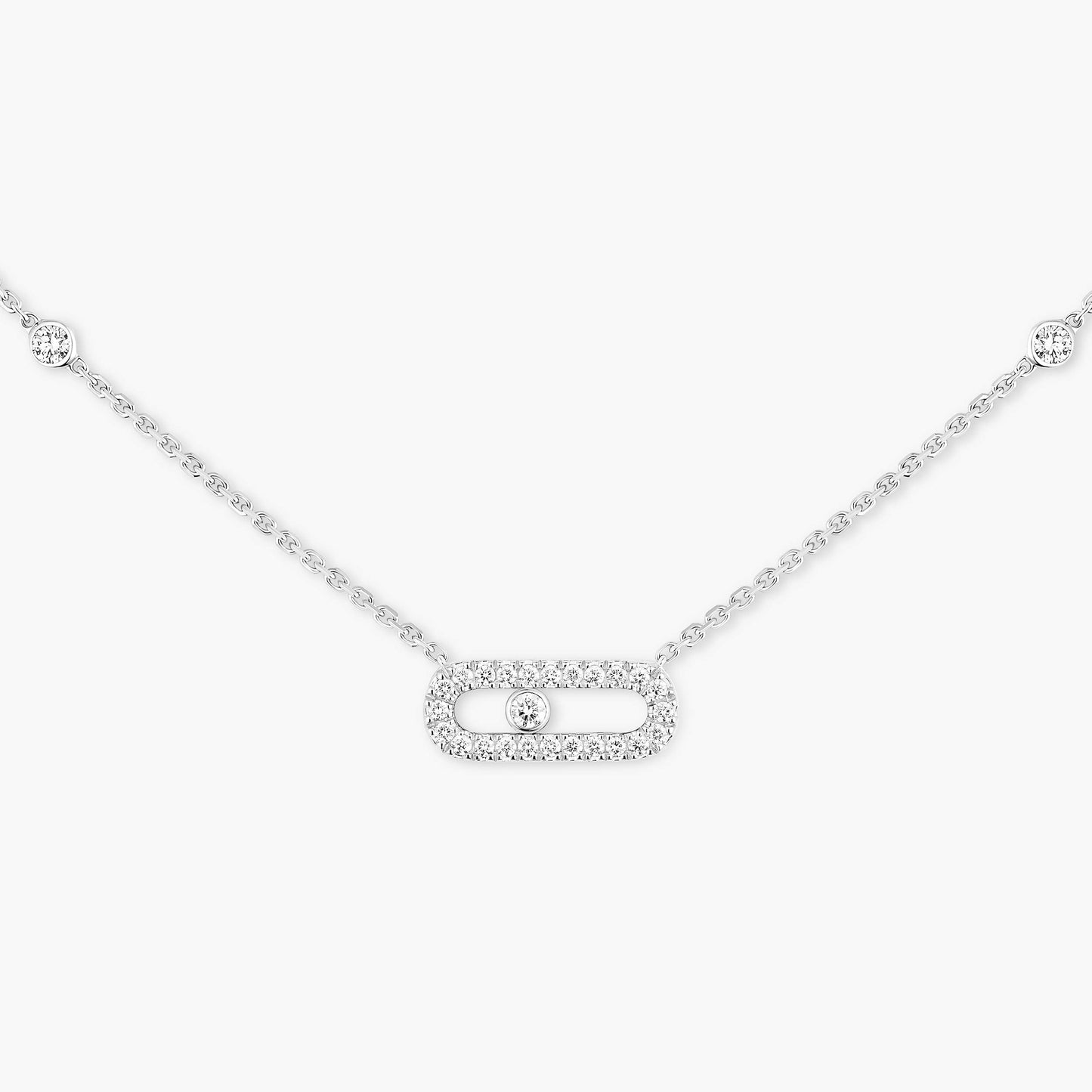 Messika Move Uno Pavé , Gold-Diamond Necklace