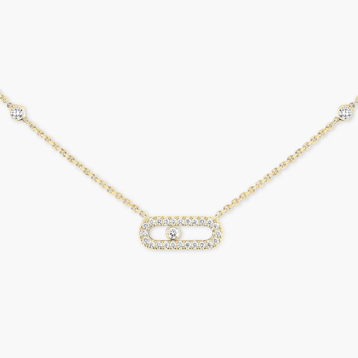 Messika Move Uno Pavé , Gold-Diamond Necklace